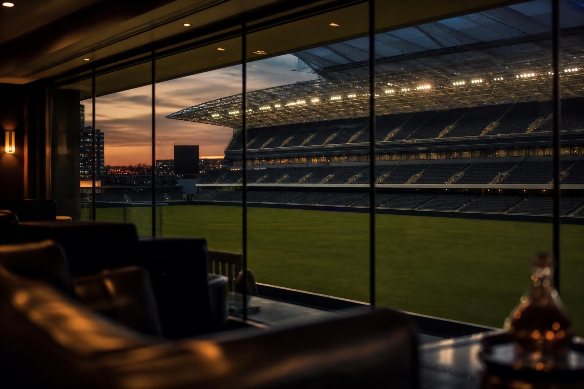 Stadium and executive environment representing investment, sponsorship and strategic opportunities in sport.